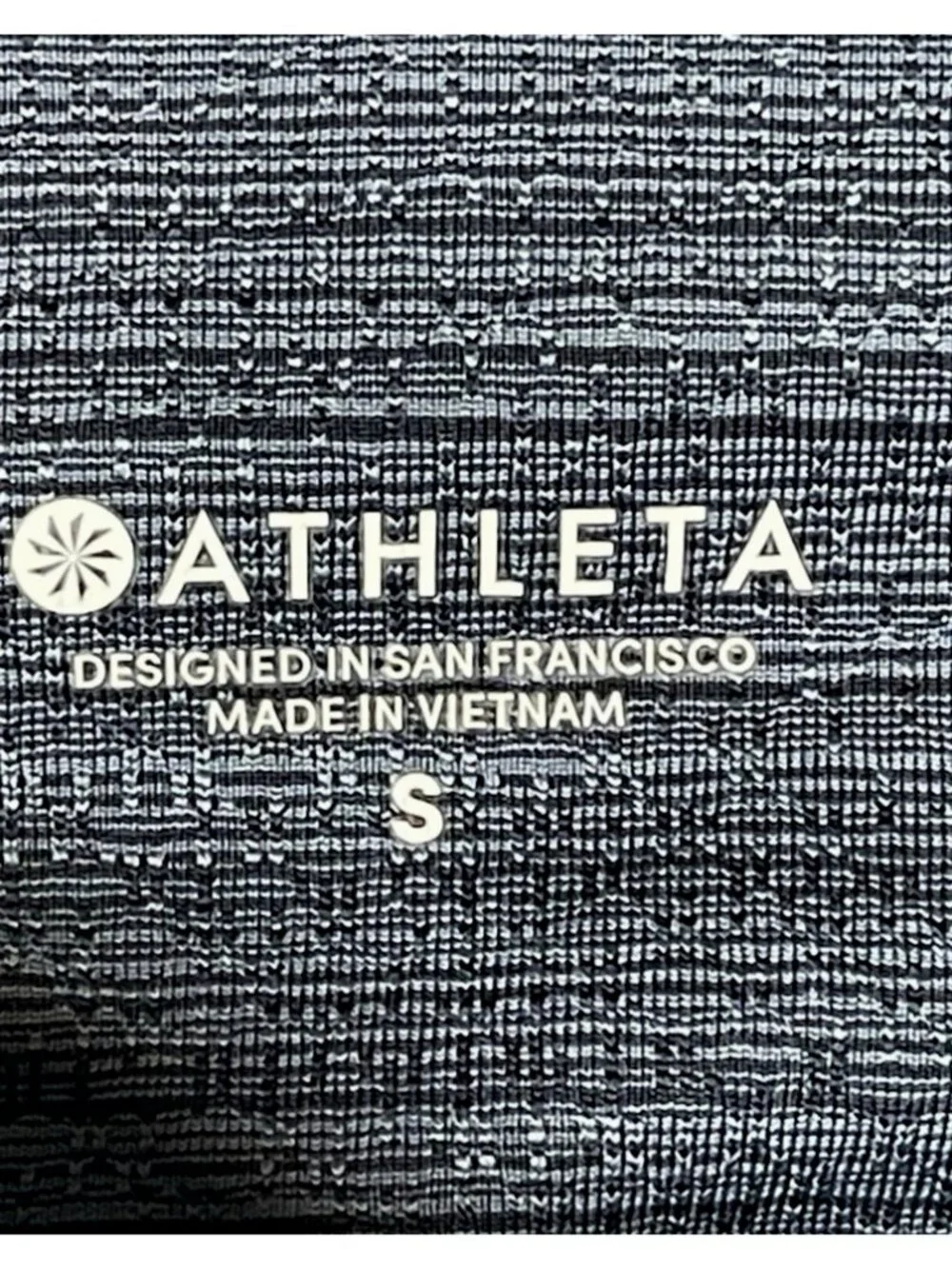 Athleta High Rise Jacquard Mesh Chat To Town Blue Capri Legging - Size Small